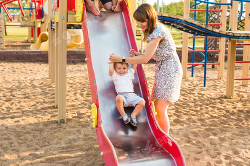 Preview: Happy Little Boy On The Playground At The Day Time