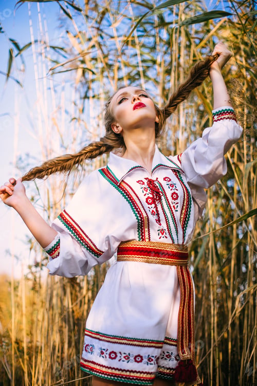 Preview: Girl In National Belarus Clothing