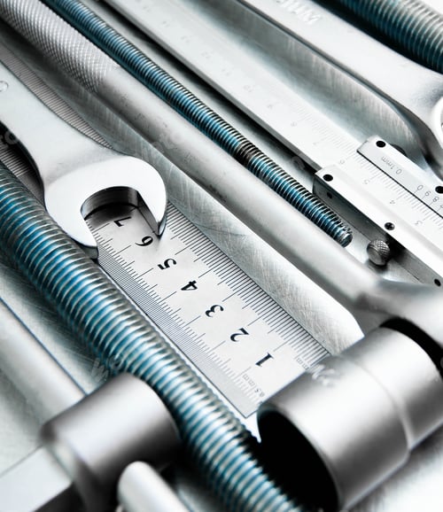 Preview: Metal Working Tools. Metal Style. Metal Tools On The Scratched Metal Background.