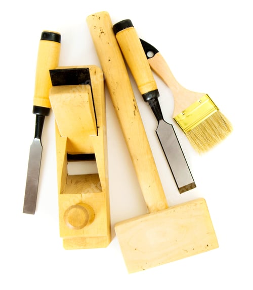 Preview: Joiner'S Works. Working Tools On A White Background.