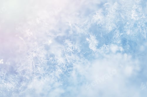 Preview: Macro Image Of Snowflakes. Winter Background.