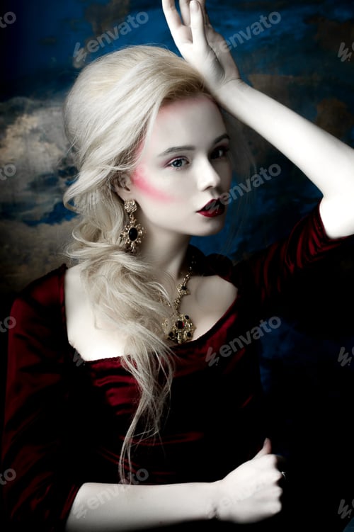 Preview: Modern Interpretation Of Marie Antoinette, Portrait Of European Blonde Model