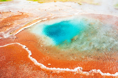 Preview: Thermal Lake Blesi Near The Strokkur Geysir, Golden Circle Route In Iceland