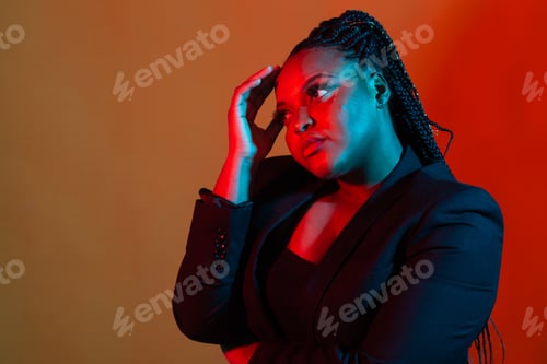 Preview: Portrait Of Beautiful Confident African American Woman, Closeup
