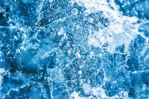 Preview: Macro Image Of Ice With Air Bubbles. Small Depth Of Field