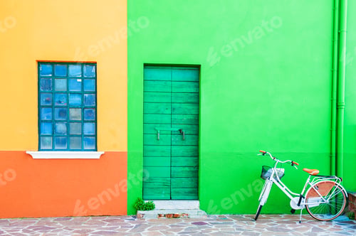 Preview: Colorful Houses In Burano Island Near Venice, Italy