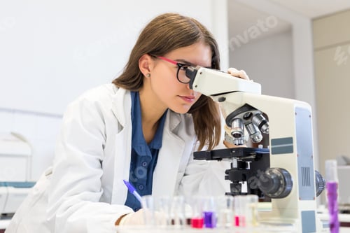 Preview: Beautiful Young Scientist Working At The Laboratory