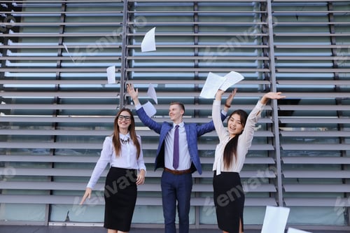 Preview: Three Young Adult Attractive People, Two Women And One Men Students, Prospective Entrepreneurs
