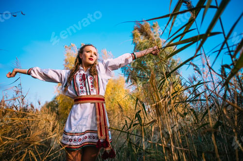 Preview: Girl In National Belarus Clothing