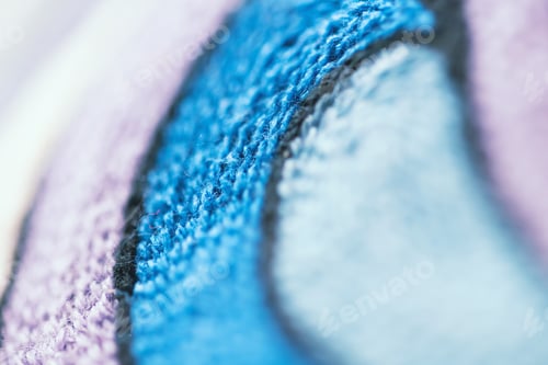 Preview: Textile Abstract Background. Macro Image, Shallow Depth Of Field. Material With Colorful Threads