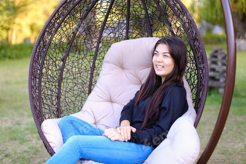 Preview: Dark-Haired Female Looking Forward To Meeting With Beloved Or Friends, Came To Meeting, Decided To