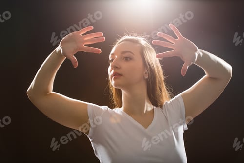 Preview: Hip-Hop, Jazz-Funk, Tecktonik, Waacking, Trance And Street Dances Concept - Young Woman Dancing