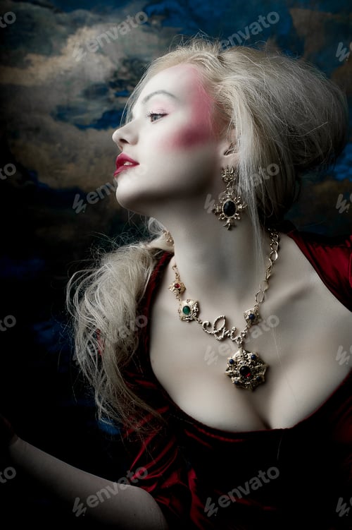 Preview: Modern Interpretation Of Marie Antoinette, Portrait Of European Blonde Model