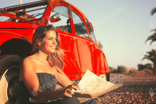 Preview: Woman Going On A Roadtrip In Her Convertible Car
