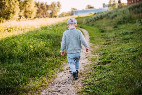 Preview: Baby Boy 1-2 Years Old Exploring Nature In Summer, Having Fun