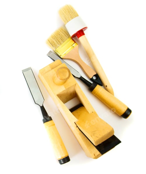 Preview: Joiner'S Works. Working Tools On A White Background.