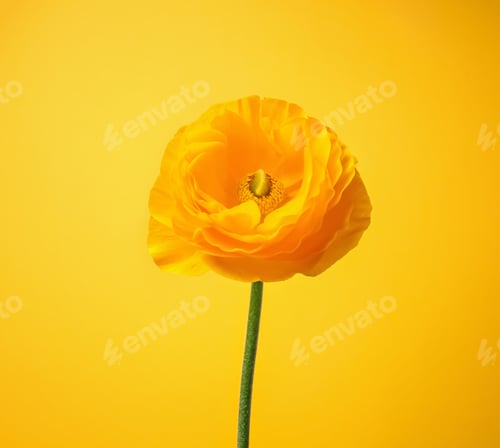 Preview: Beautiful ranunculus flower on color background