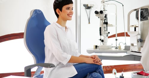 Preview: Oculist is checking eyesight of patient