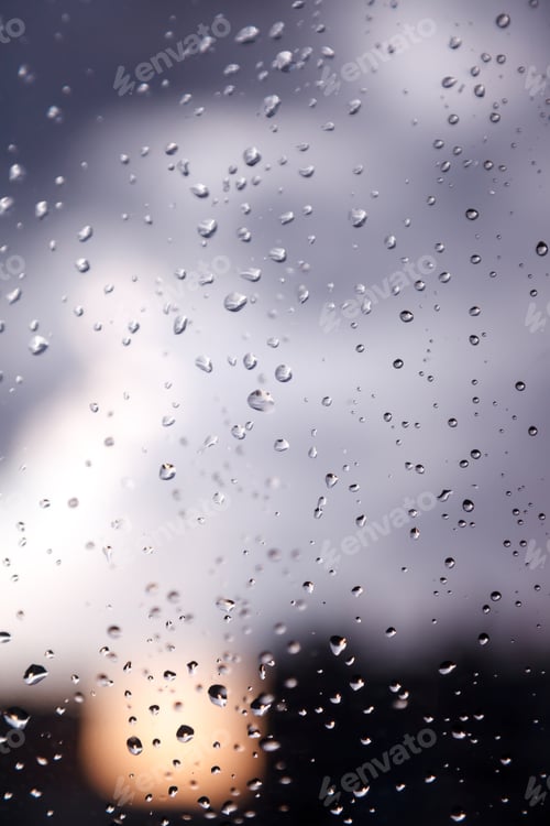 Preview: Background water drops. Raindrops on window panes