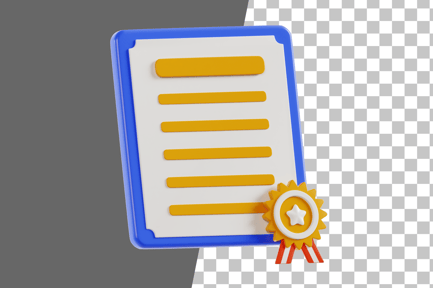 Preview: Certificate 3D Icon