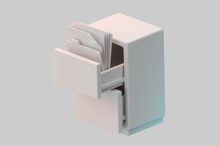 Preview: Isometric filing cabinet and folders