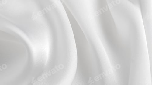 Visualização: um close-up de um pano branco com ondas