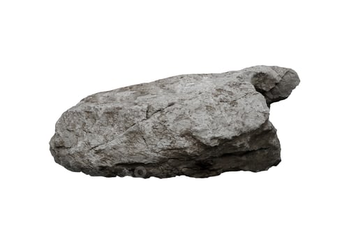 Preview: Rock isolated on white background.