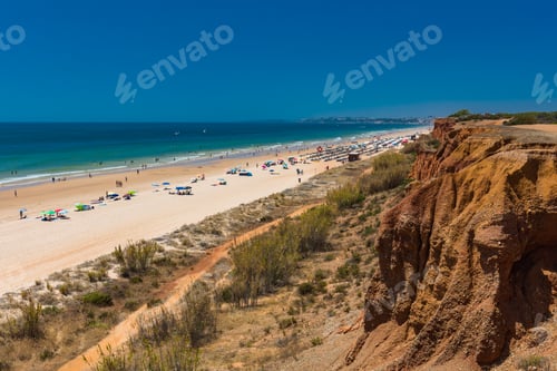 Preview: Aerial beach view of Vilamoura and Praia de Falesia, Algarve, Portugal