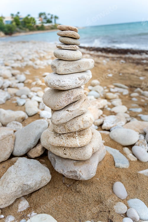 Preview: Vacation on the rocky sea. Relaxation, tourism.