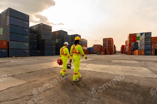 Preview: Container crews in the warehouse unload containers