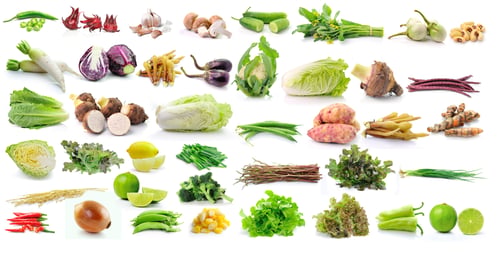 Preview: set of vegetable isolated on white background