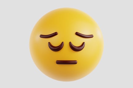 Preview: 3D Sad Pensive Face Emoji