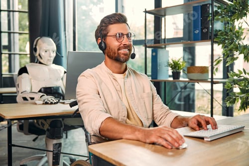 Preview: Robot and man at home