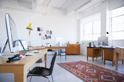 Preview: The office on the weekend. Shot of an empty office.