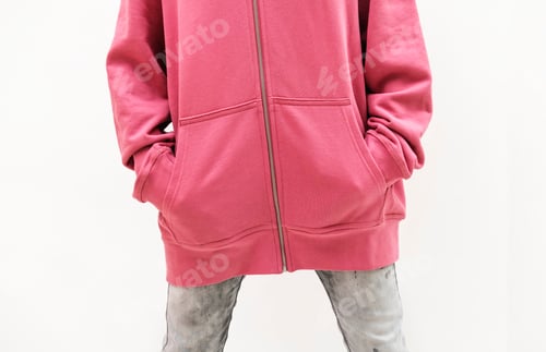 Preview: Woman wearing a pink jacket