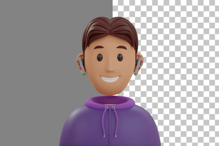 Preview: Purple Sweater Man 3D Icon