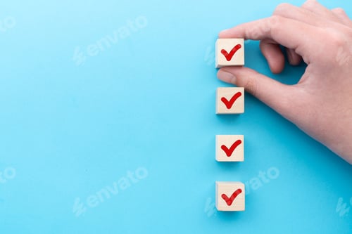 Preview: Red tick marking on checklist