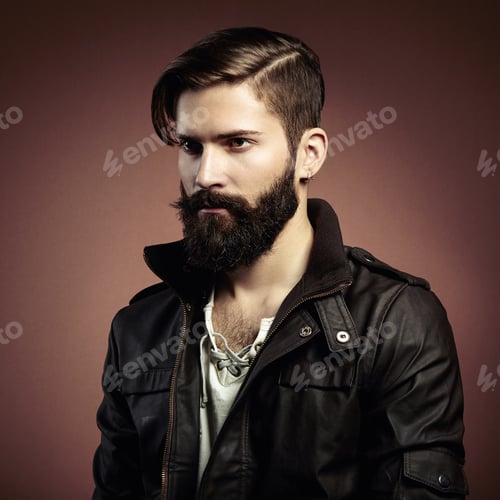 Preview: Portrait of handsome man with beard