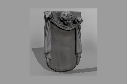 Preview: Angel statue with banner