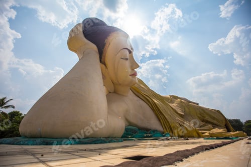 Preview: Visiting the giant Buddha in Bago City. myanmar