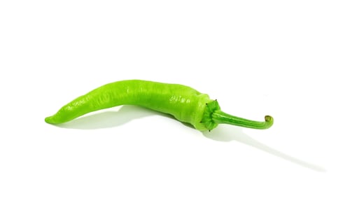Preview: Green chili pepper isolated on white background