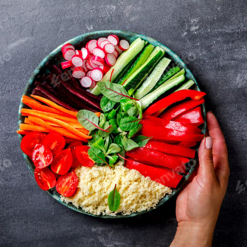 Preview: Buddha Bowl Vegetarian.aw Vegetables and in Couscous