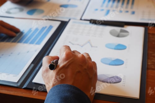 Preview: Businessman working analyzing reports