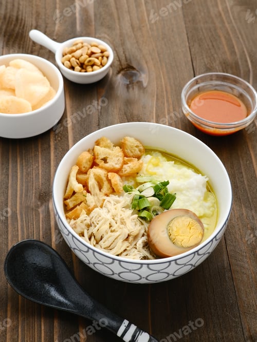 Preview: Bubur Ayam, Indonesian rice porridge
