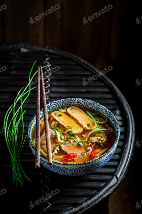 Preview: Delicious Japanese Ramen Bowl with Sliced Meat