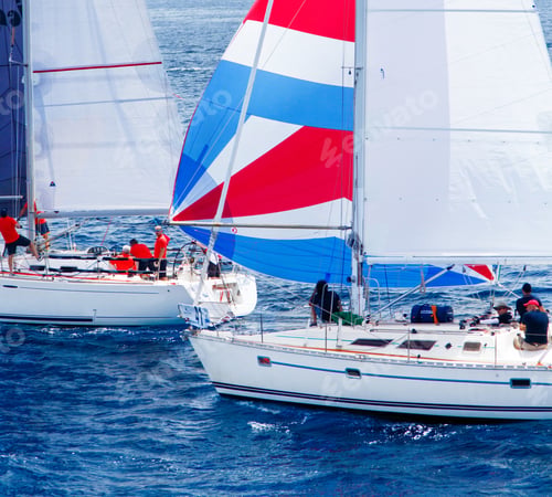 Preview: Brindisi, Italy - 06.16.2019: Sailing yachts during regatta Brindisi Corfu