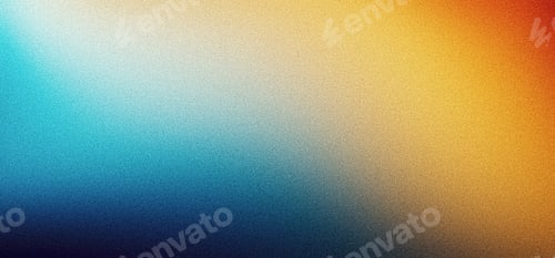 Preview: Abstract teal orange yellow black grainy color gradient background noise texture effect