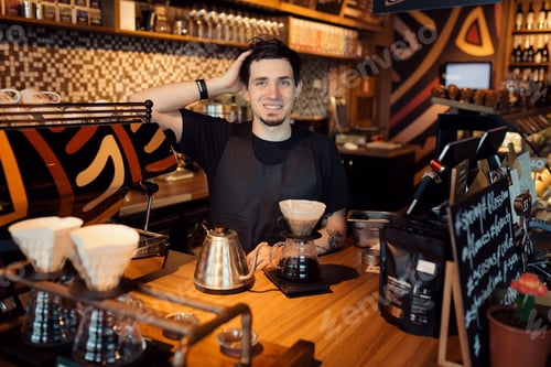 Preview: Barista at work in a coffee shop