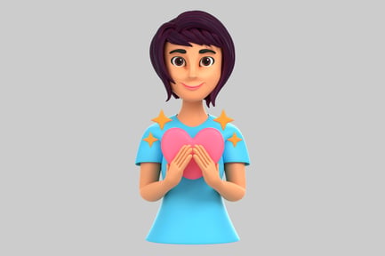 Preview: Woman holding a heart