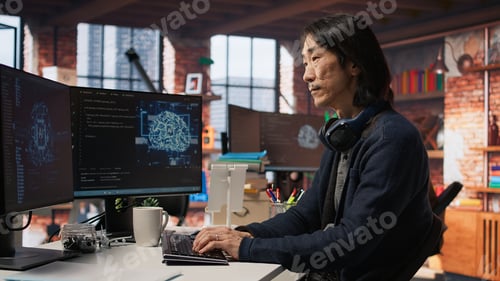 Preview: AI startup senior programmer overseeing deep learning applications